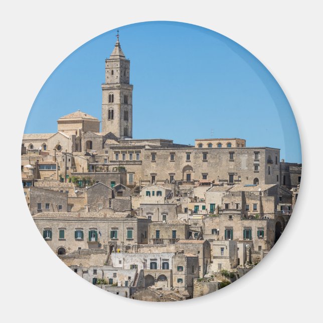 Sassi di Matera City i Italien Magnet (Framsidan)