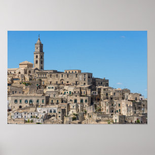 Sassi di Matera City i Italien Poster