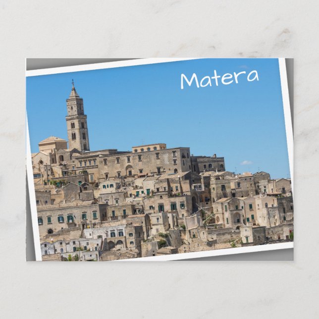 Sassi di Matera City i Italien Vykort (Framsida)
