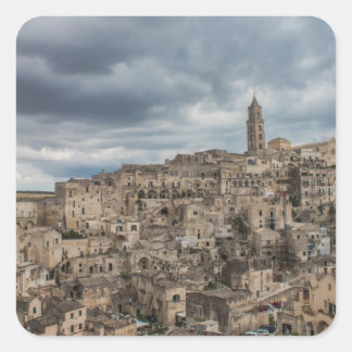 Sassi di Matera, Italien Fyrkantigt Klistermärke