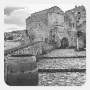 Sassi di Matera, Italien Fyrkantigt Klistermärke