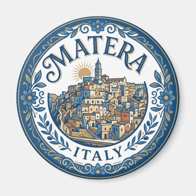 Sassi di Matera Italien Magnet (Framsidan)