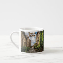 Sassi di Matera Italien Murgröna Trappor Espressomugg