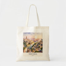 Sassi di Matera Resa Italien Grottstad Vattenfärg