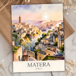 Sassi di Matera Travel Italien Cave City Anpassnin Vykort