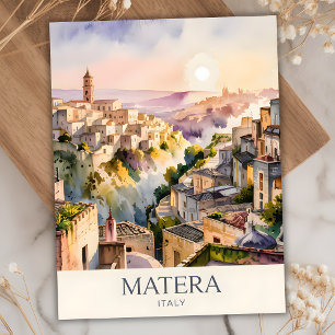 Sassi di Matera Travel Italien Cave City Anpassnin Vykort