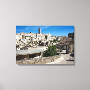 Sassi diMatera gammal stad Canvastryck