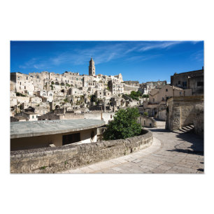 Sassi diMatera gammal stad Fototryck