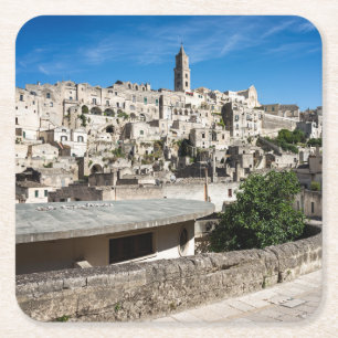 Sassi diMatera gammal stad Underlägg Papper Kvadrat