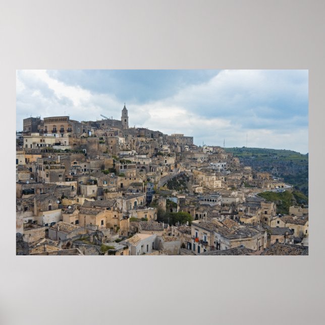 Sassi Houses, Matera, Basilicata, Italien Poster (Framsidan)