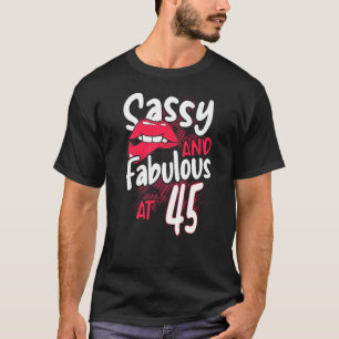 Sassi och svett vid 45 kvinnors feministiska 45:e  t shirt