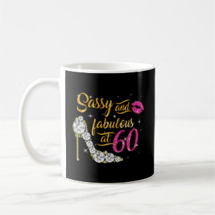 Sassi och väv vid 60 60:e gången kaffemugg