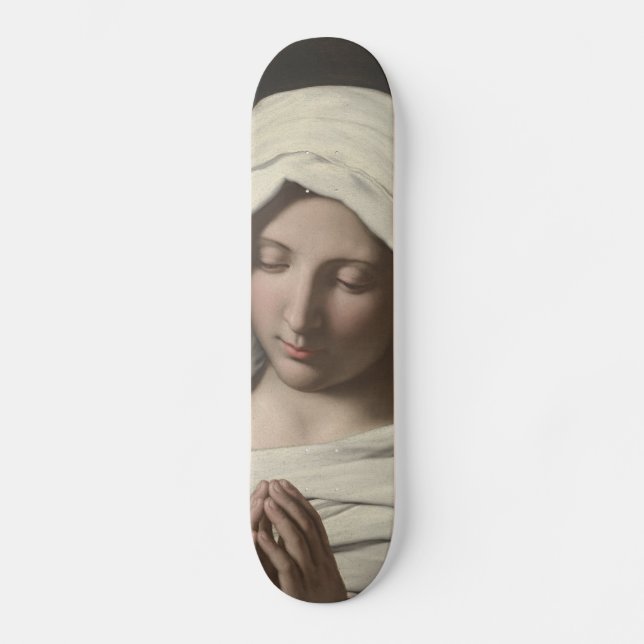 Sassoferrato - Madonna i bön Mini Skateboard Bräda 18,5 Cm (Framsida)