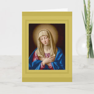SASSOFERRATO, MADONNA I PRAYER HELGDAG-KORT HELGKORT