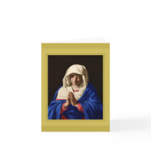 SASSOFERRATO, MADONNA I PRAYER HELGDAG-KORT