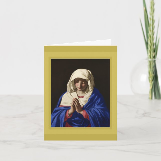 SASSOFERRATO, MADONNA I PRAYER HELGDAG-KORT HELGKORT (Framsida)