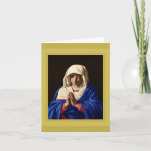SASSOFERRATO, MADONNA I PRAYER HELGDAG-KORT HELGKORT