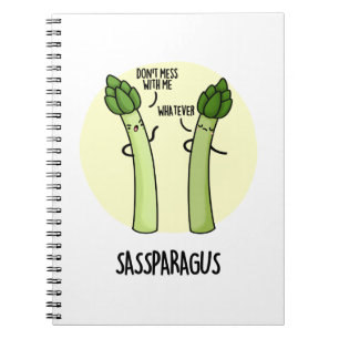 Sassparagus Söt Sparris Grönsak PUn Anteckningsbok