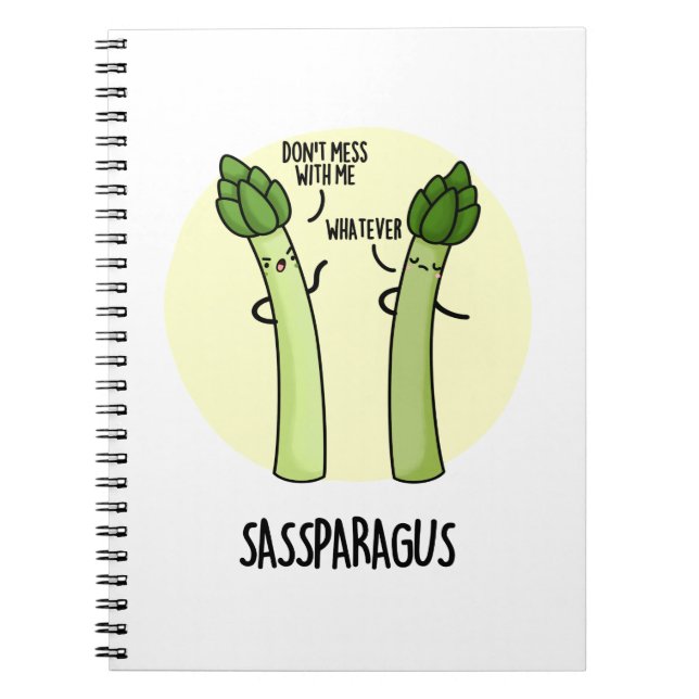 Sassparagus Söt Sparris Grönsak PUn Anteckningsbok (Framsidan)