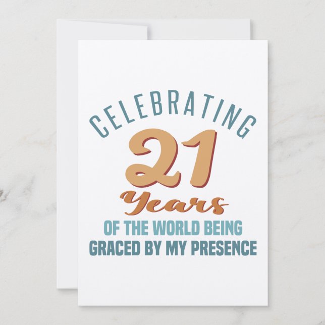 Sassy 21:a födelsedag inbjudningar (Framsida)