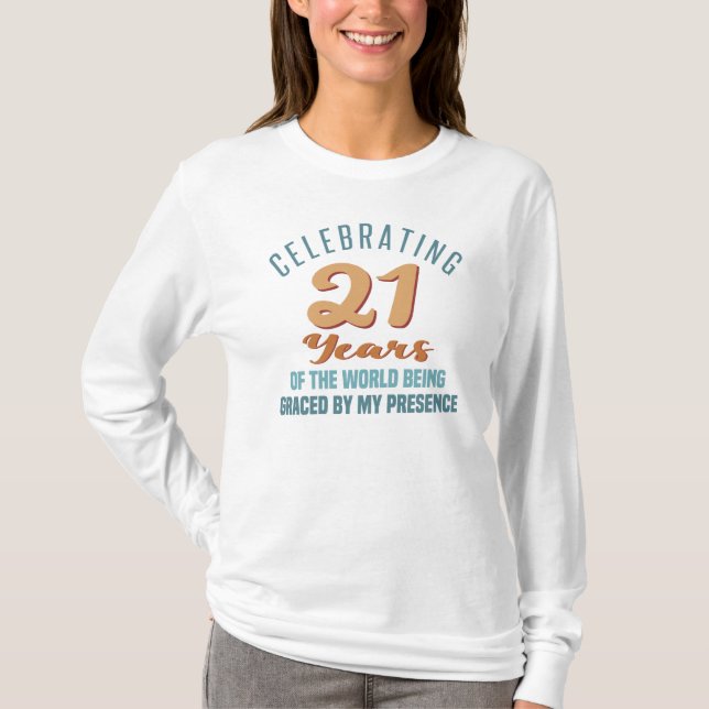 Sassy 21:a födelsedag t shirt (Framsida)