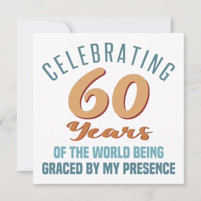 Sassy 60-årsdag attityd kort (Framsida)