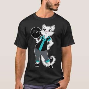 Sassy Alley Cat Bowling Team Backside T Shirt