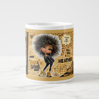 Sassy anpassad namnsenapsliknande kaffemug jumbo mugg