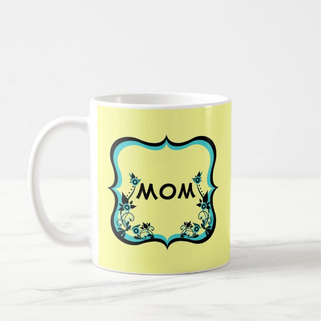 Sassy Blommigt Anpassade Mamma Mugg (Vänster)