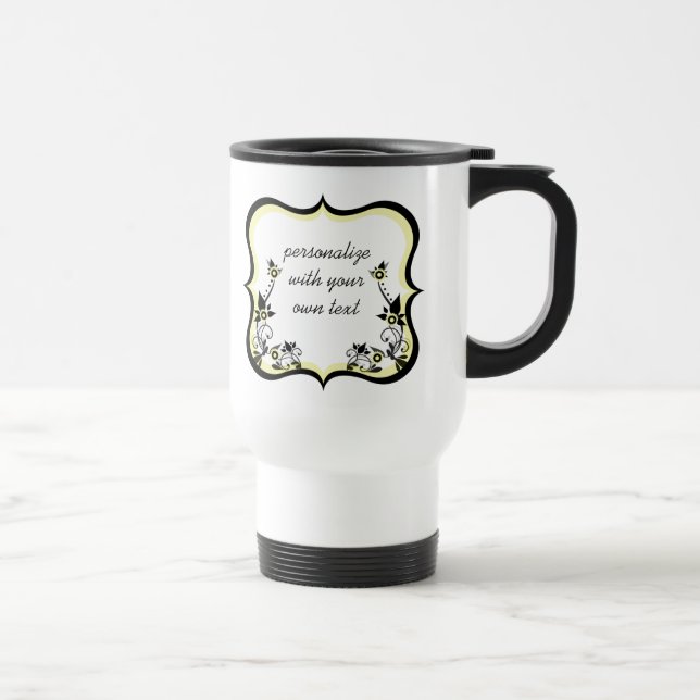 Sassy Blommigt Mugg, Light Gult Resemugg (Höger)