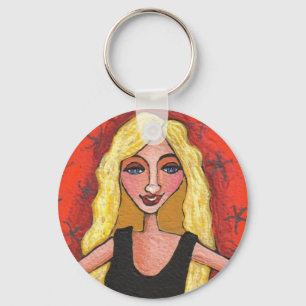 Sassy blondin - keychain nyckelring