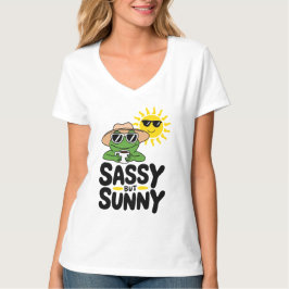 Sassy but Sunny Frog Design - Lårdammar T Shirt