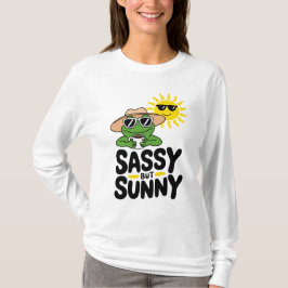 Sassy but Sunny Frog Design - Lårdammar T Shirt