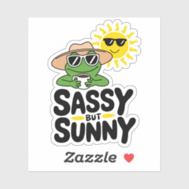 Sassy but Sunny Frog Design - Lustig sommar Klistermärken