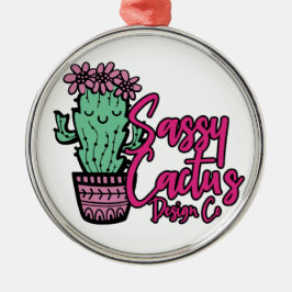 Sassy Cactus Design Co [logotyp 1] Julgransprydnad Metall