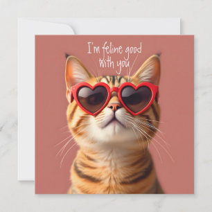 Sassy Cat Alla hjärtans dag Julkort