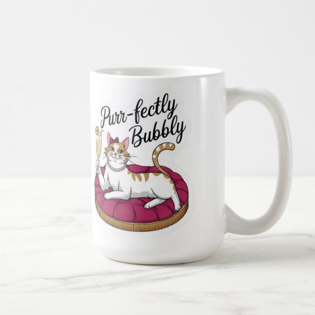 Sassy Cat Cocktail Sticker Kaffemugg (Höger)