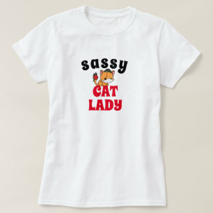 Sassy Cat Dam Funny Pirat Graphic Tee Shirt