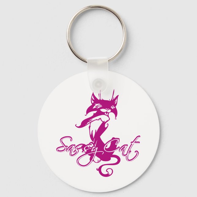 Sassy Cat Nyckelring (Framsida)