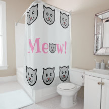 Sassy Cat Shower Curtain