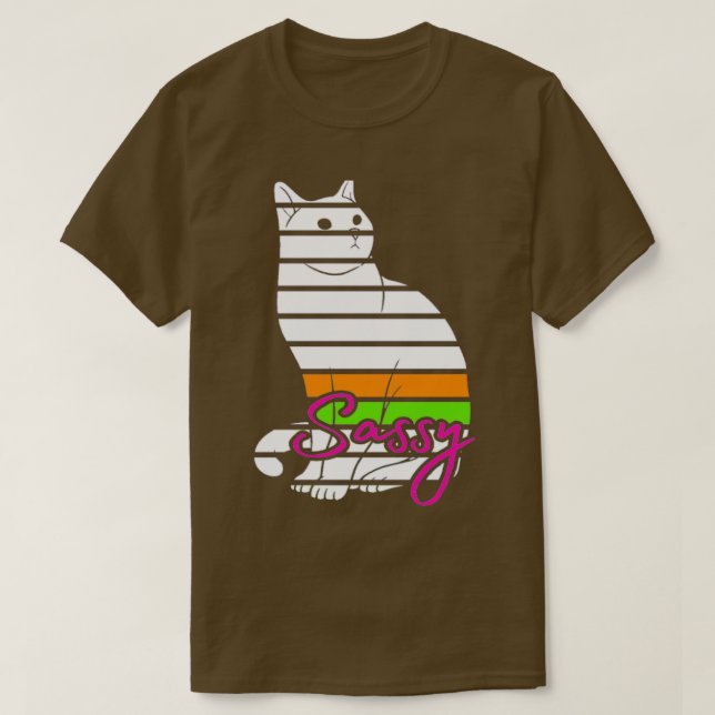 Sassy Cat T Shirt (Design framsida)