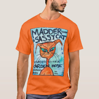 Sassy Cat t-shirt, herr XL T Shirt
