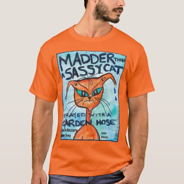 Sassy Cat t-shirt, herr XL T Shirt (Framsida)