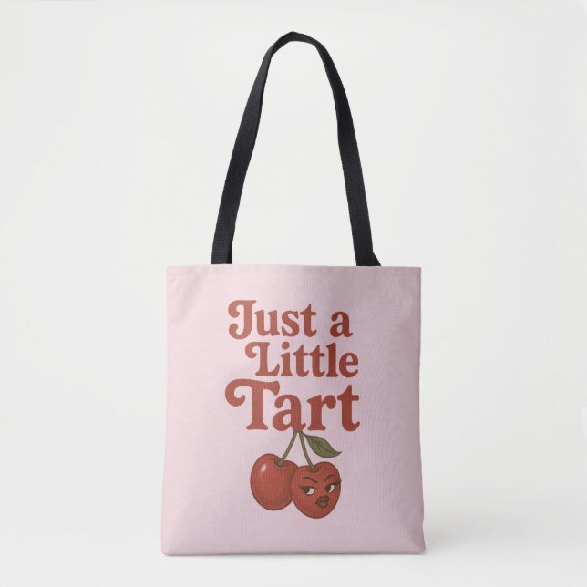 Sassy Cherry Bara Lite Surt Retro Röd & Rosa Tygkasse (Framsida)