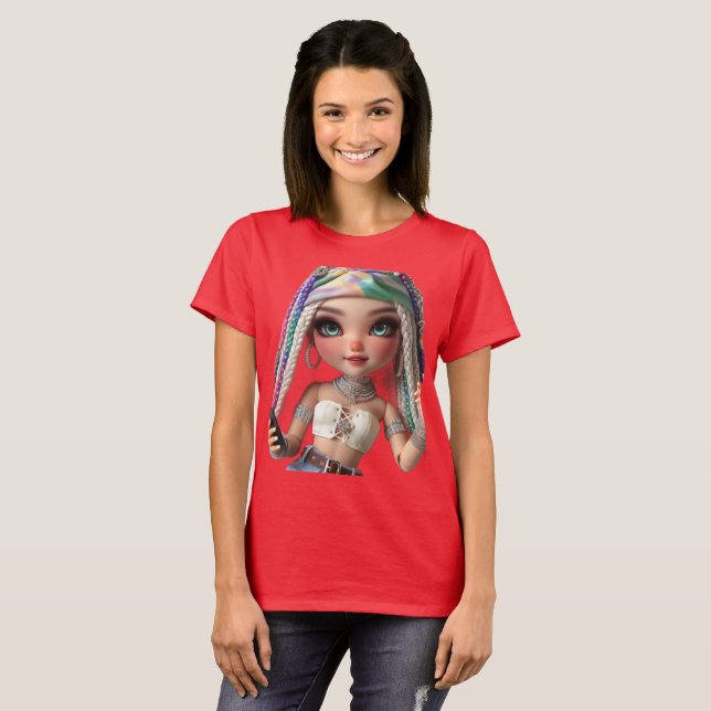 Sassy CHIBI-DOCKA T Shirt (Hel framsida)