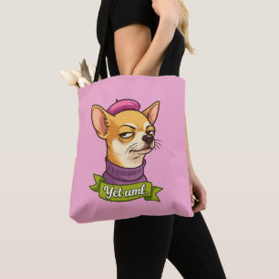 Sassy Chihuahua-klistermärke Tygkasse