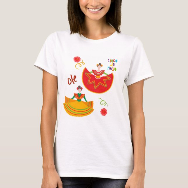 Sassy Cinco De Mayo  T-Shirt (Framsida)