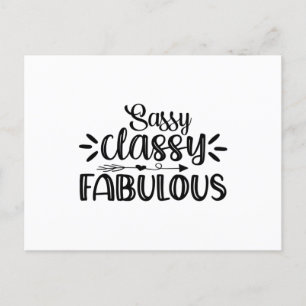 Sassy classy fantastisk vykort