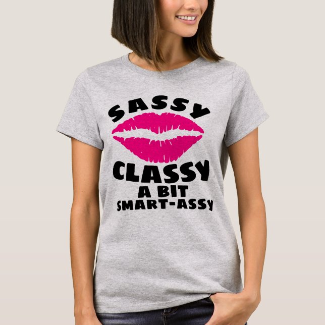 SASSY CLASSY SMART ASSY DAM BIRTHDAY T-Shirts (Framsida)