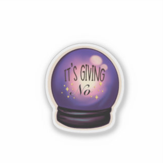 Sassy Crystal Ball Det Ger Inget Klistermärke Klistermärken